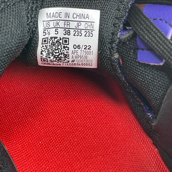 Adidas Harden Vol. 6 Drew League Shoes Purple/Core Red Mens 5.5 W 6.5 HP9510 - Picture 9 of 9